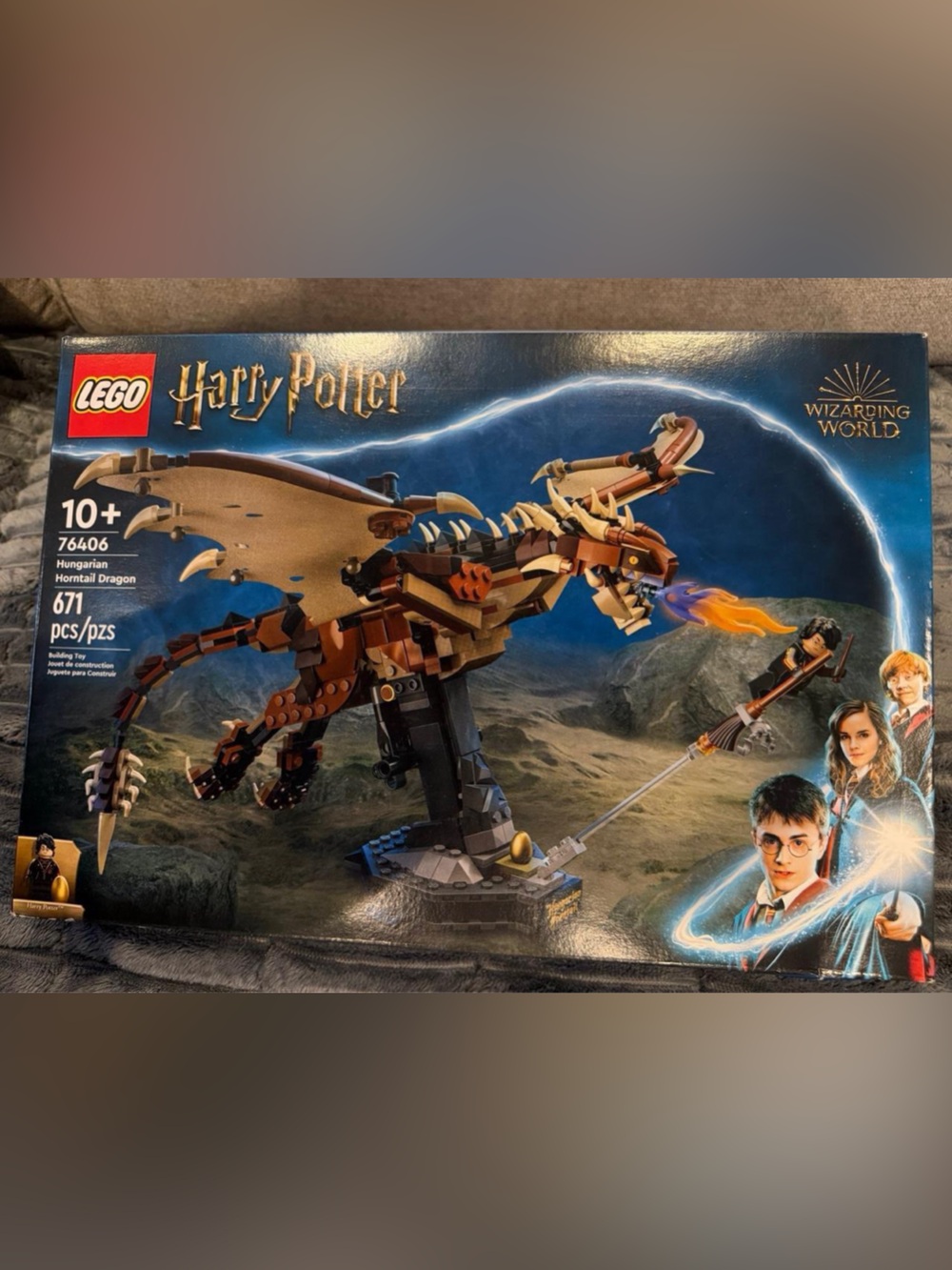 Unopened Lego Harry Potter Wizarding World: Hungarian Horntail Dragon set 76406